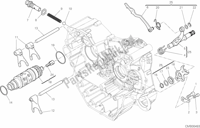 All parts for the Shift Cam - Fork of the Ducati Supersport USA 937 2018